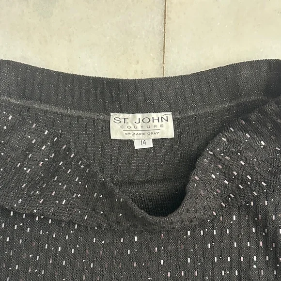 St. John Black Sequin Blazer - Picture 10 of 12